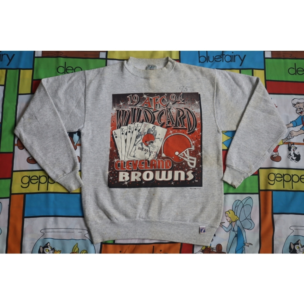 Vintage 1994 Cleveland Browns Crewneck Sweatshirt Stained See Pictures USA NFL
